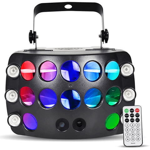 QTX Butterfly Effect - 3-in-1 LED & Laser Effect Light