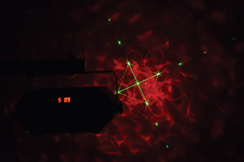 QTX Tetra - LED Moonflower + Ripple + Strobe/UV + Laser Effect