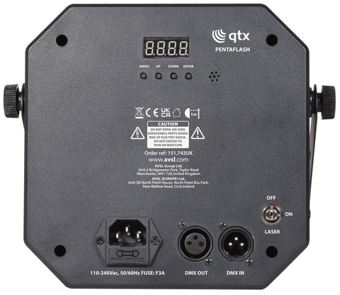 QTX Pentaflash - 5-in-1 LED & Laser Effect