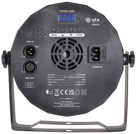 QTX PAR-54 - Extra Flat 4-in-1 LED Plastic PAR Can