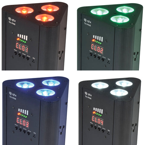 QTX Tri-PAR - Rechargeable Triple PAR Uplighter