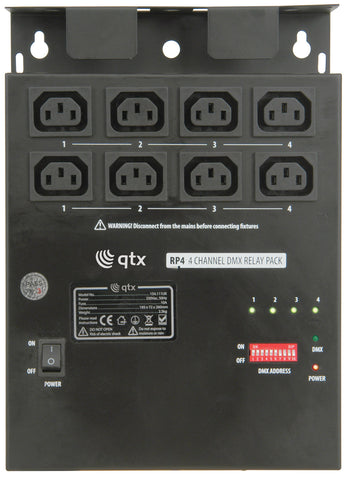 QTX RP4 - 4 Channel DMX Relay Pack