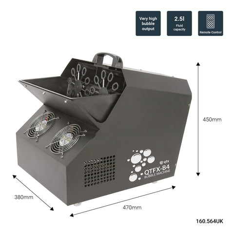 QTX QTFX-B4 - Professional Bubble Machine