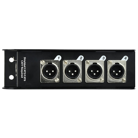 QTX RJ45 to DMX X-core Adaptor Box With Male XLR Sockets