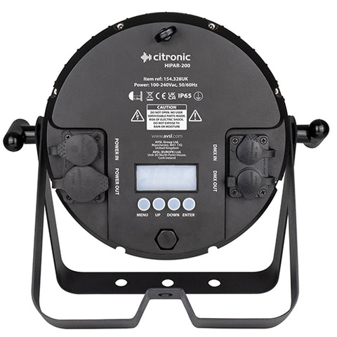 Citronic HIPAR-200 - 200W Weatherproof RGBLA PAR Can with UV