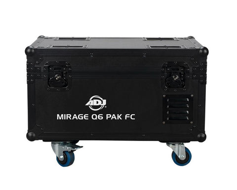 ADJ Mirage Q6 Pak - LED Uplighter 6 in Charging Flightcase IP65 Chrome