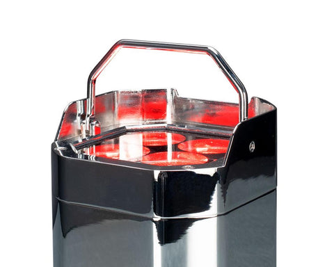 ADJ Mirage Q6 Pak - LED Uplighter 6 in Charging Flightcase IP65 Chrome