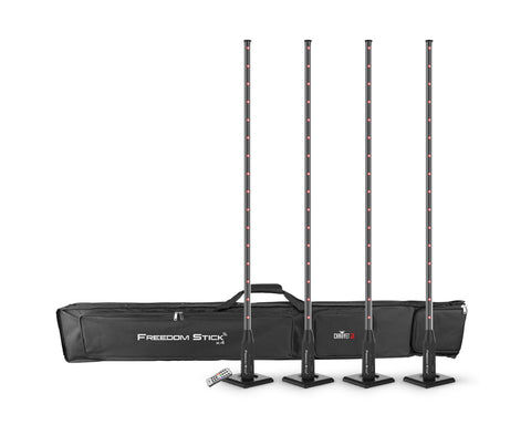 Chauvet Freedom Stick X4 - 4-PACK Free-Standing Battery LED Batton Inc Case