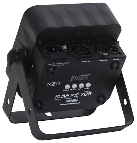 LEDJ Slimline 7Q5 - 7 x 5W RGBW LED PAR Can, Black LEDJ59