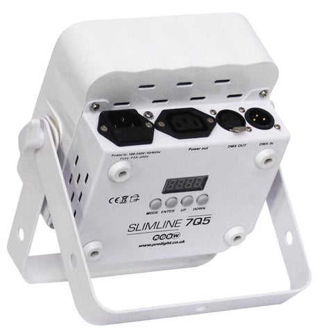 LEDJ Slimline 7Q5 - 7 x 5W RGBW LED PAR Can, White LEDJ59A