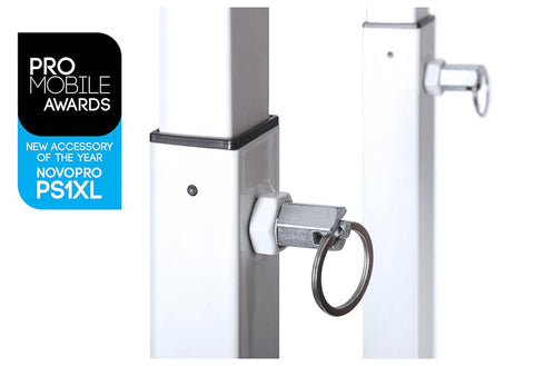 Novopro PS1XL - Height Adjustable Podium / Plinth Stand, 100-175cm, White