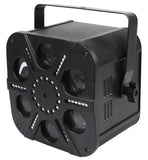 Pulse Vortices - Multi-FX RGBWA LED Moonflower DJ Disco Light with Front Panel SMD Matrix