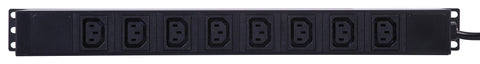 Pulse PDS8-C13 - 8 Way IEC C13 Switch Panel Rack PDU, 19" 1U