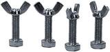FXLAB G001YJ - Set of 4 Silver Butterfly Nuts and Bolts