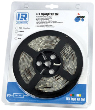 Lighting Resources G008PK - 5m Tape Light 12V 150 LED With PSU IP65 Cool White/Warm White