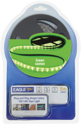 Eagle G009ZE - 5m Green 12V LED Tape Light Kit With PSU