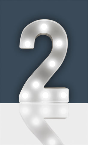 St Helens Home and Garden GH11212 - "2" Battery Operated 3D LED Number Light