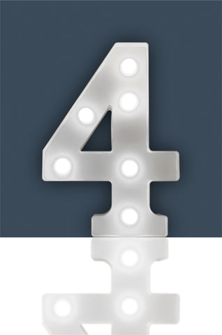St Helens Home and Garden GH11214 - "4" Battery Operated 3D LED Number Light