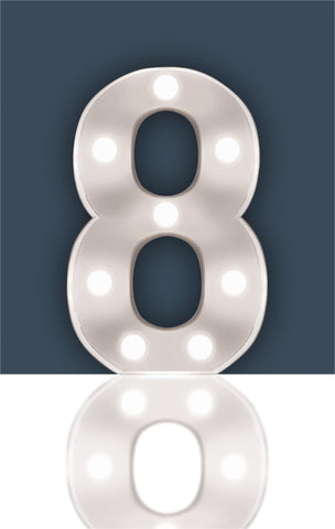St Helens Home and Garden GH11218 - "8" Battery Operated 3D LED Number Light