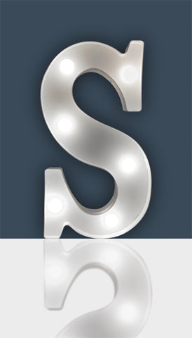 St Helens Home and Garden GH1121S - "S" Battery Operated 3D LED Letter Light