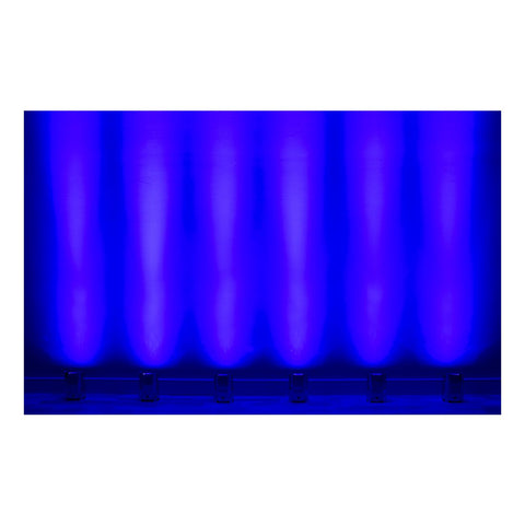 ADJ Mirage Q6 Pak - LED Uplighter 6 in Charging Flightcase IP65 Chrome