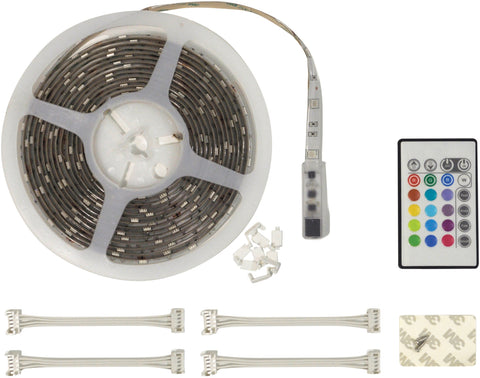 NJD NJ959H - 5m LED RGB Tape Light Kit with Built-In MINI IR Receiver and 150 x 5050 LEDs