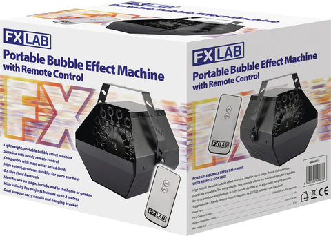 FXLAB G002GKA - Portable Bubble Effect Machine with Remote Control