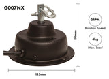 FXLAB G007NX - 2 RPM Professional Mains Powered Mirror Ball Motor with Twin Hanging Points - 4kg Load Capacity