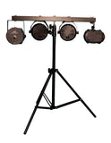 FXLAB G017KC - Mobile DJ Lighting Kit with 4 LED Lighting Effects, T-Bar lighting stand and Sound to Light Mode
