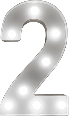 St Helens Home and Garden GH11212 - "2" Battery Operated 3D LED Number Light