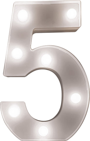 St Helens Home and Garden GH11215 - "5" Battery Operated 3D LED Number Light