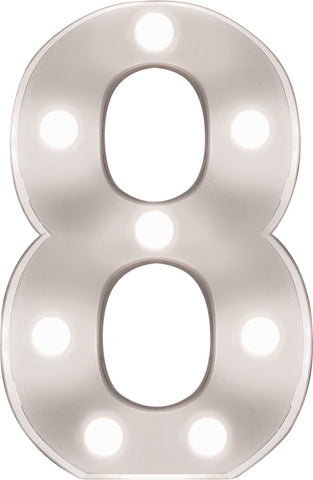 St Helens Home and Garden GH11218 - "8" Battery Operated 3D LED Number Light