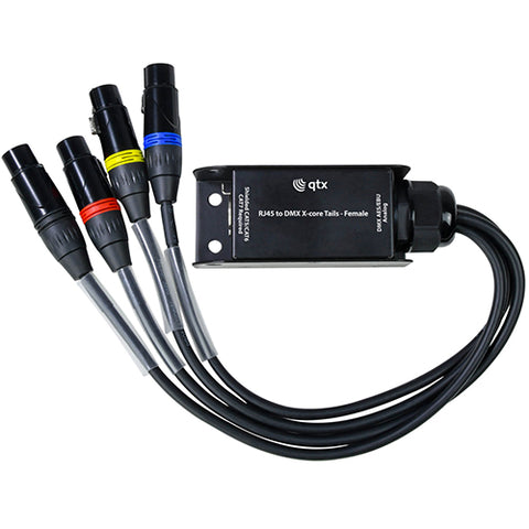 QTX RJ45 to DMX X-core With Female Tails