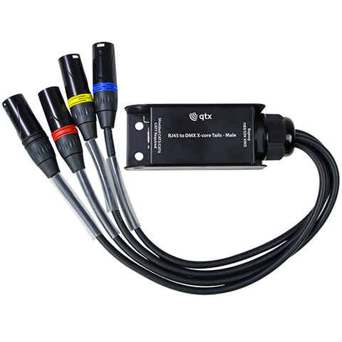 QTX RJ45 to DMX X-core With Male Tails