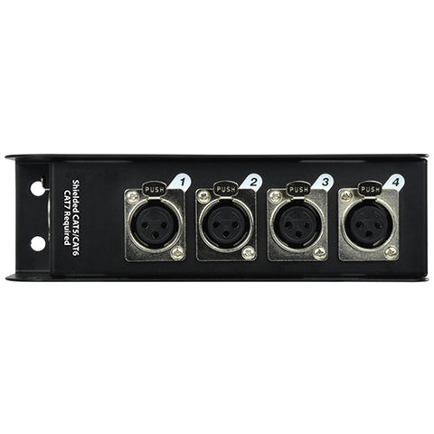 QTX RJ45 to DMX X-core Adaptor Box With Female XLR Sockets