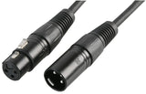 Pulse PLS00268 - 3 Pin XLR DMX Lead 5m Black - discolighting.co.uk