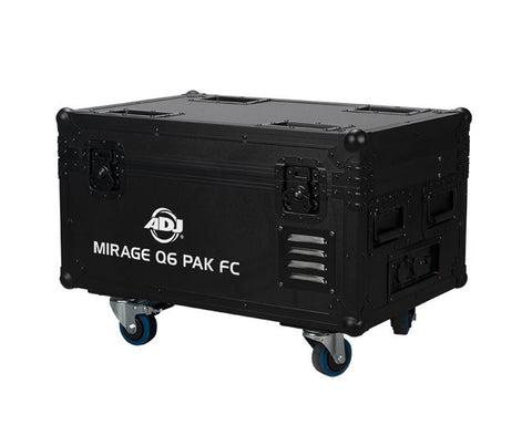 ADJ Mirage Q6 Pak - LED Uplighter 6 in Charging Flightcase IP65 Chrome