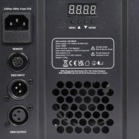 QTX ZEPHYR-500 - Compact Haze Machine 500W