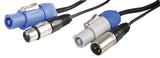 Pulse PLS000506 - 2m Neutrik PowerCON + DMX Interlink/Extension Lead - discolighting.co.uk
