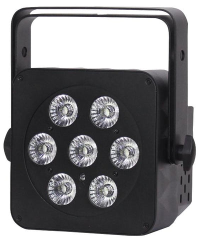 LEDJ Slimline 7Q5 - 7 x 5W RGBW LED PAR Can, Black LEDJ59