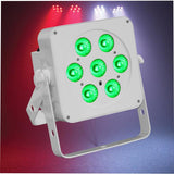 LEDJ Slimline 7Q5 - 7 x 5W RGBW LED PAR Can, White LEDJ59A
