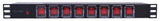 Pulse PDS8-C13 - 8 Way IEC C13 Switch Panel Rack PDU, 19" 1U