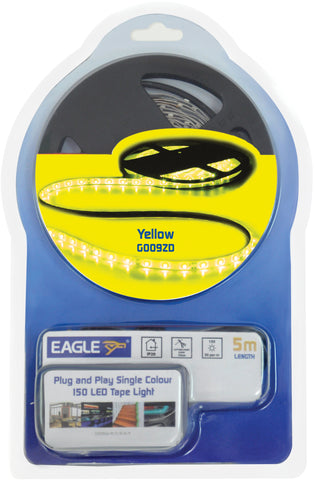 Eagle G009ZD - 5m Yellow 12V LED Tape Light Kit With PSU