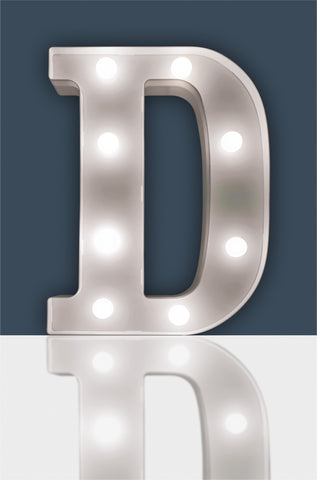 St Helens Home and Garden GH1121D - "D" Battery Operated 3D LED Letter Light