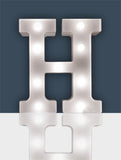 St Helens Home and Garden GH1121H - "H" Battery Operated 3D LED Letter Light