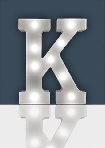 St Helens Home and Garden GH1121K - "K" Battery Operated 3D LED Letter Light