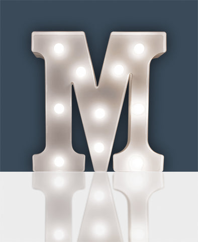 St Helens Home and Garden GH1121M - "M" Battery Operated 3D LED Letter Light