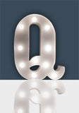St Helens Home and Garden GH1121Q - "Q" Battery Operated 3D LED Letter Light