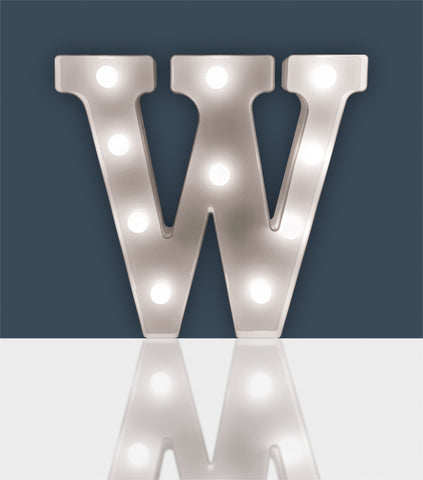 St Helens Home and Garden GH1121W - "W" Battery Operated 3D LED Letter Light