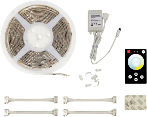 NJD NJ959D - 5m Warm White / Cool White LED Tape Light Kit with 300 x 3528 LEDs